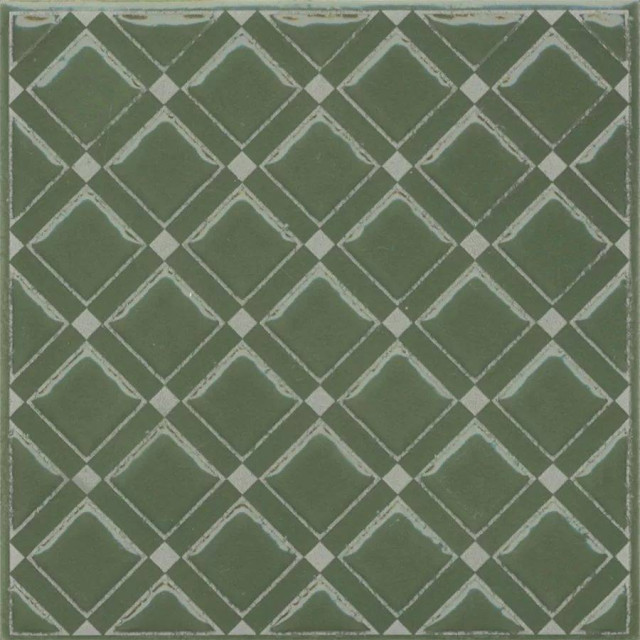 Kerama Marazzi Бахия 1 Зелёный Глянцевый 9.8x9.8H0.7