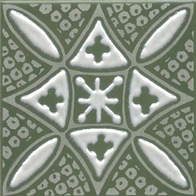 Kerama Marazzi Бахия 2 Зелёный Глянцевый 9.8x9.8H0.7