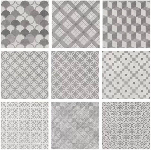 Kerama Marazzi Карнаби-Стрит Орнамент Серый 20x20H0.8