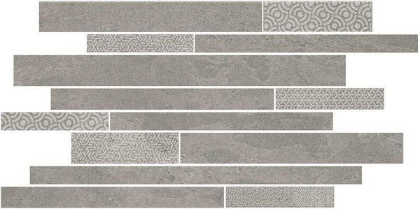 Kerama Marazzi Ламелла Серый Мозаичный 8,5мм 25x50.2