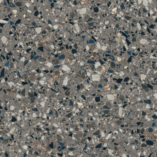 Kutahya Terrazzo Anthracite Rectified 80x80
